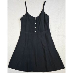 NWT Gap Black Sleeveless Button Front Cami Dress
